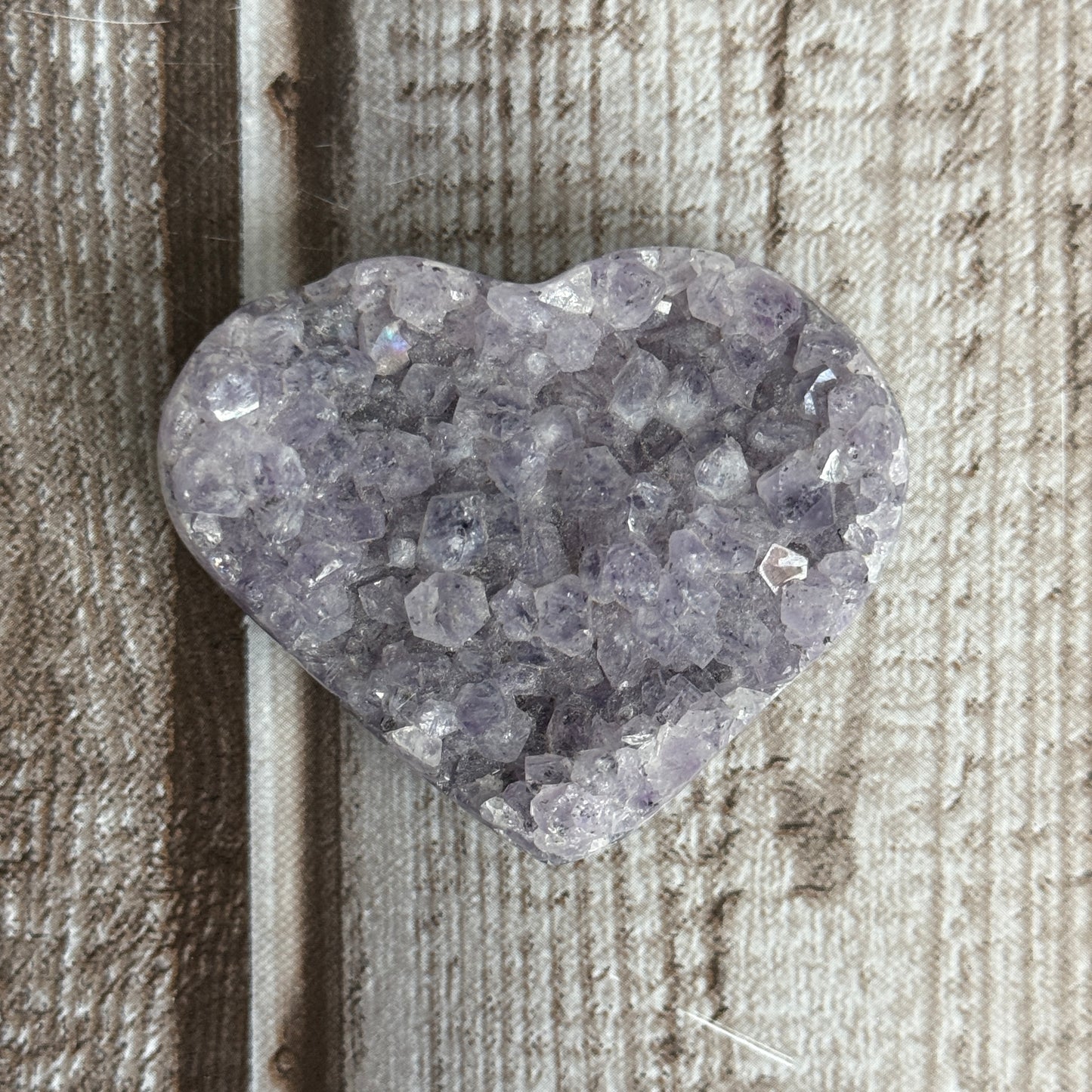 Amethyst Druzy Heart Polished