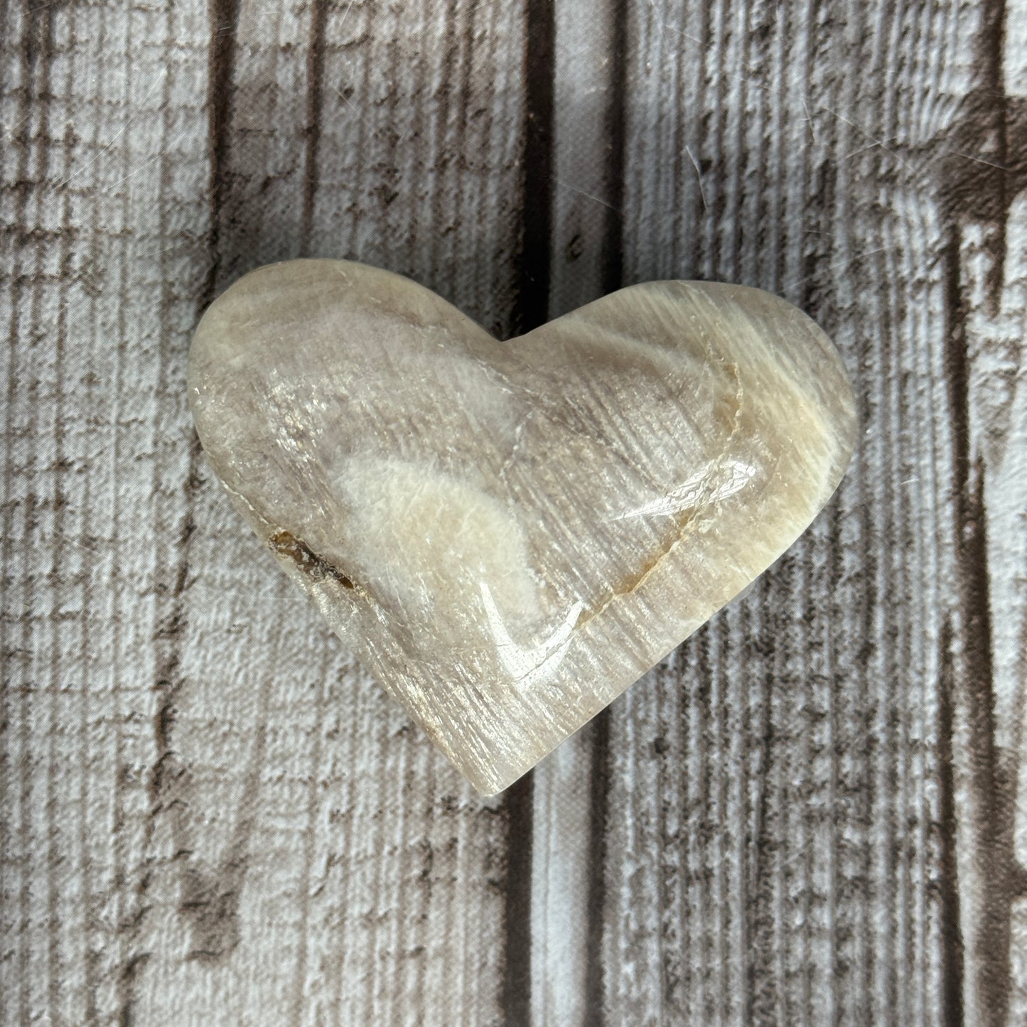 Blue Moonstone Heart or Palmstone