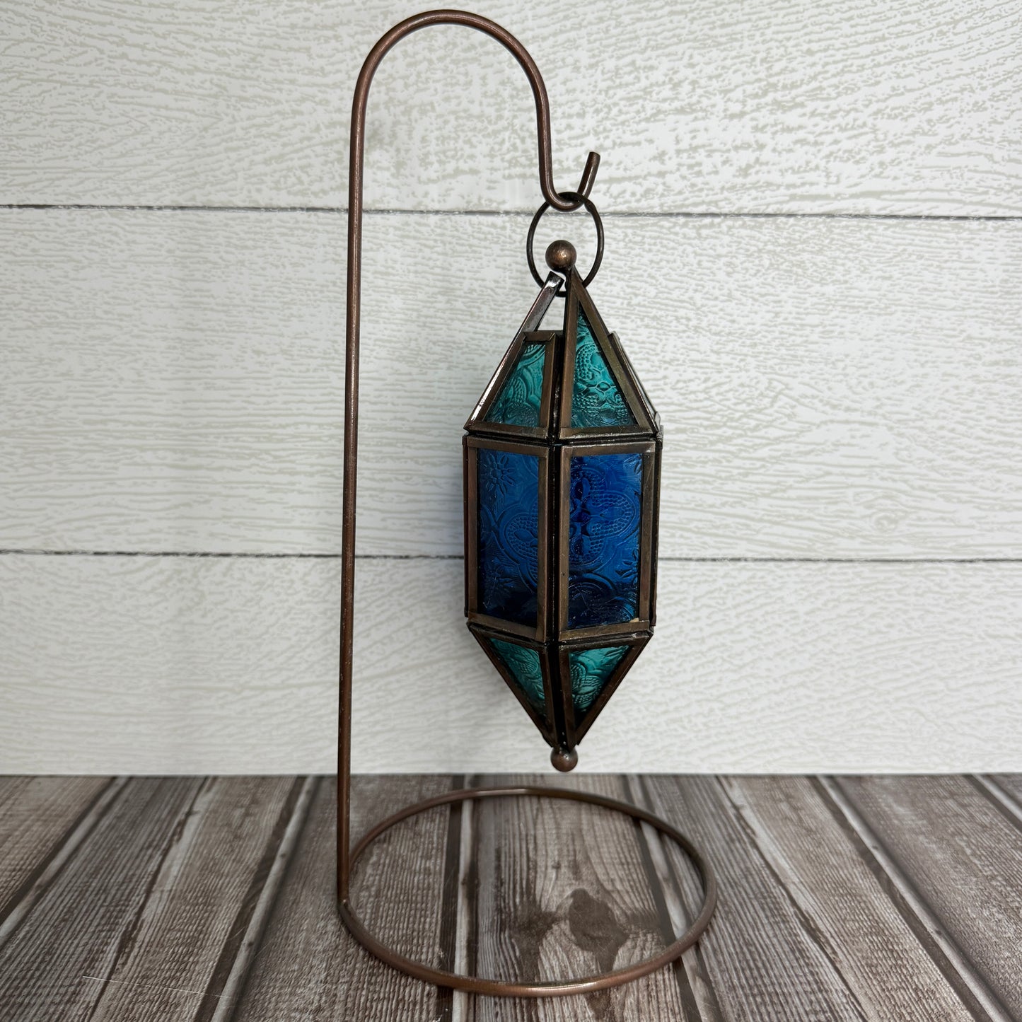 Glass & Metal Lantern with Stand