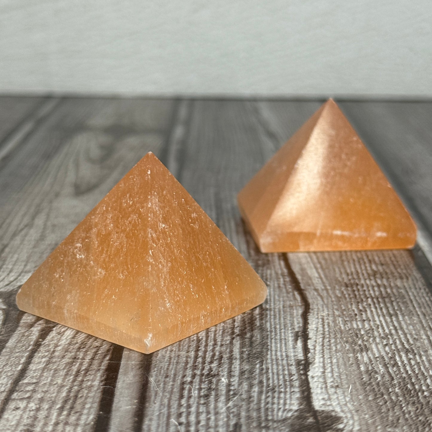 Orange Selenite Pyramid
