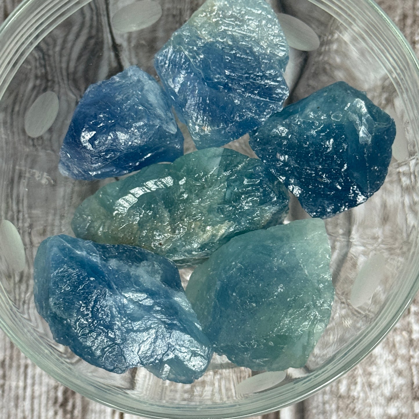 Rough Blue Fluorite Chunks
