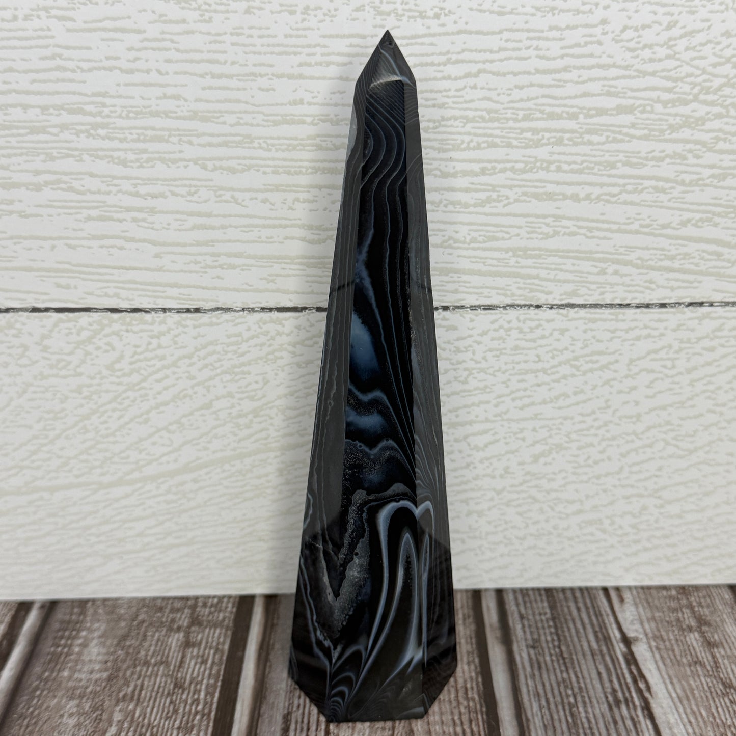 Black Banded Agate Tower