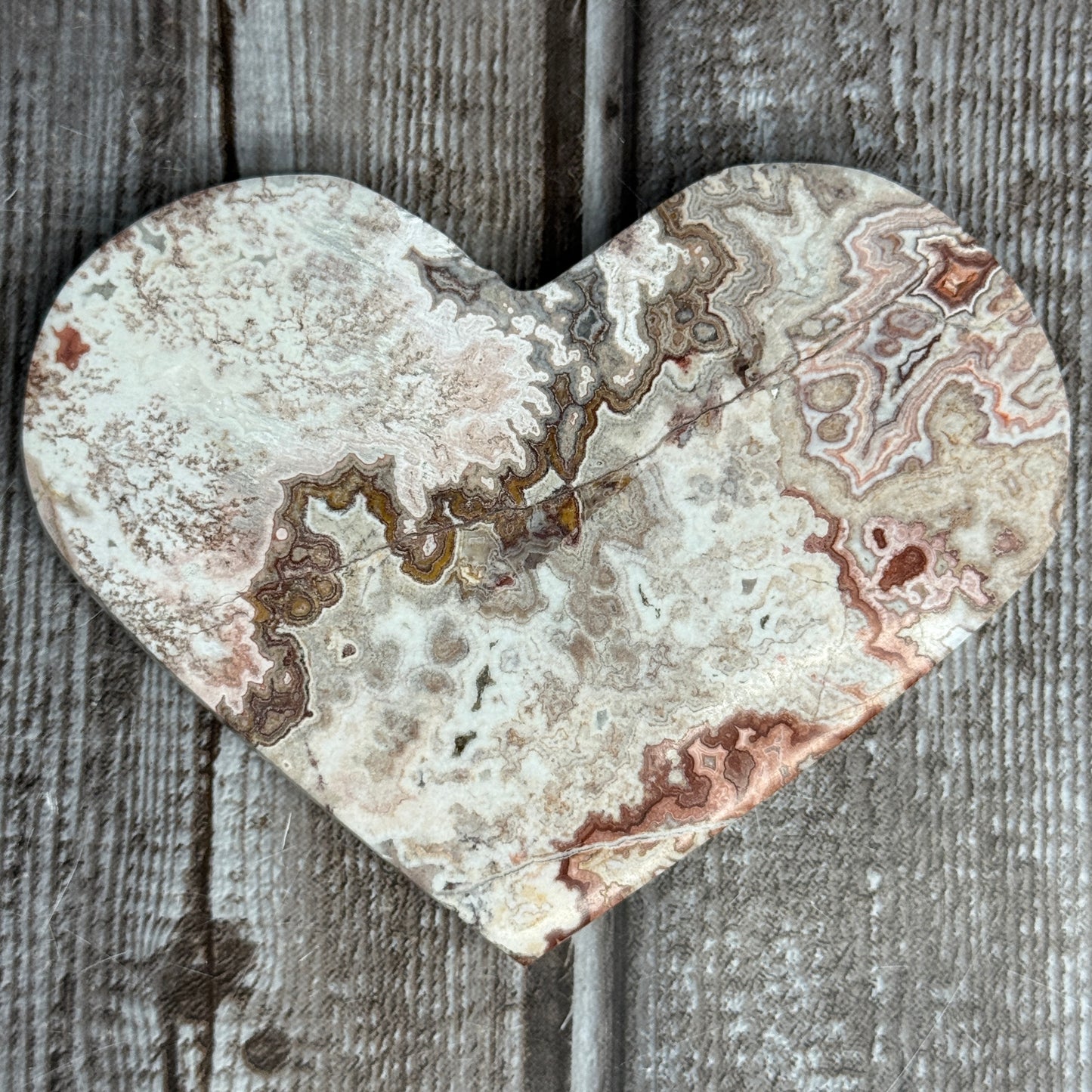 Crazy Lace Agate Heart