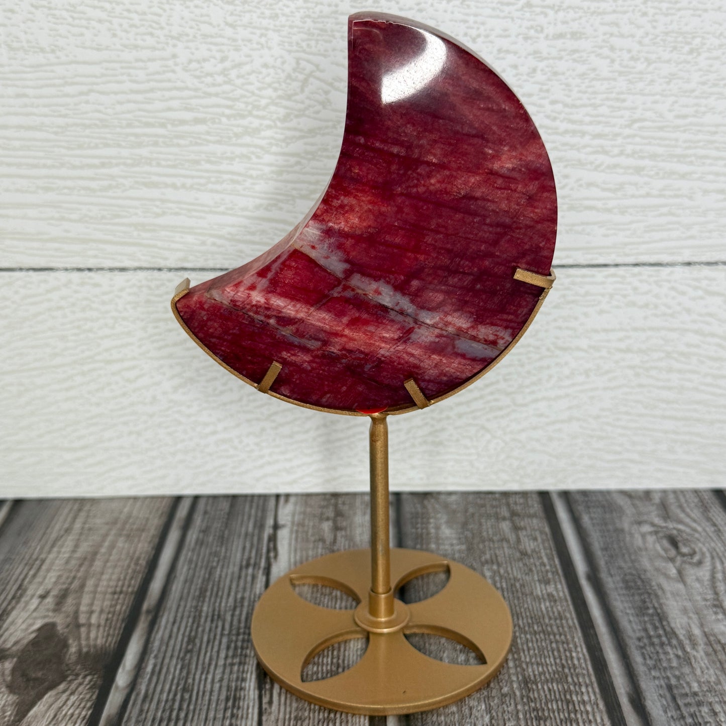 Dyed Red Moonstone Moon
