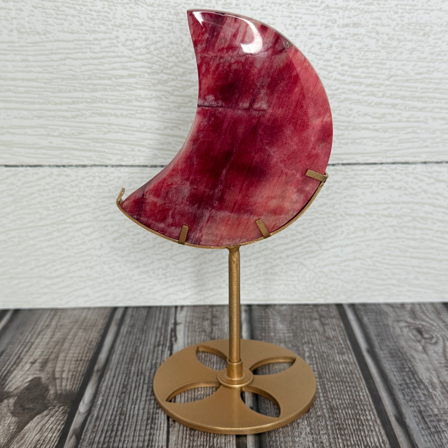Dyed Red Moonstone Moon