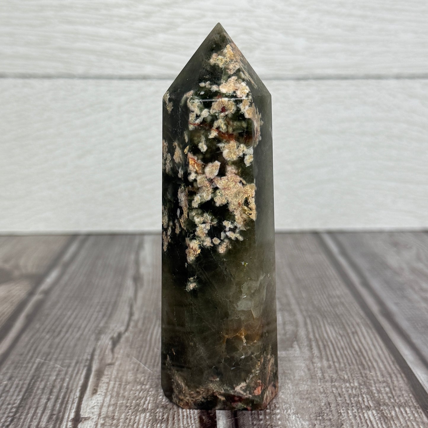 Green Tourmaline & Sunstone Tower