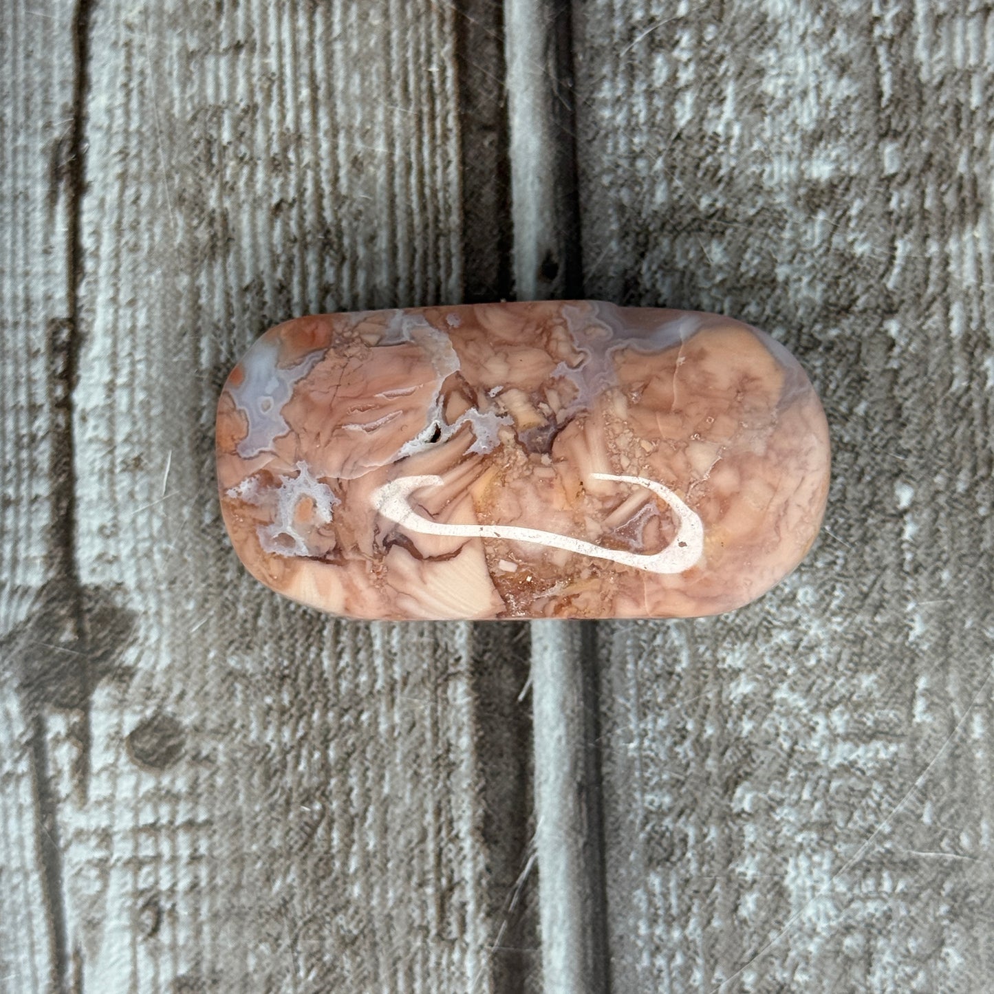 Pink Flower Agate Palmstones