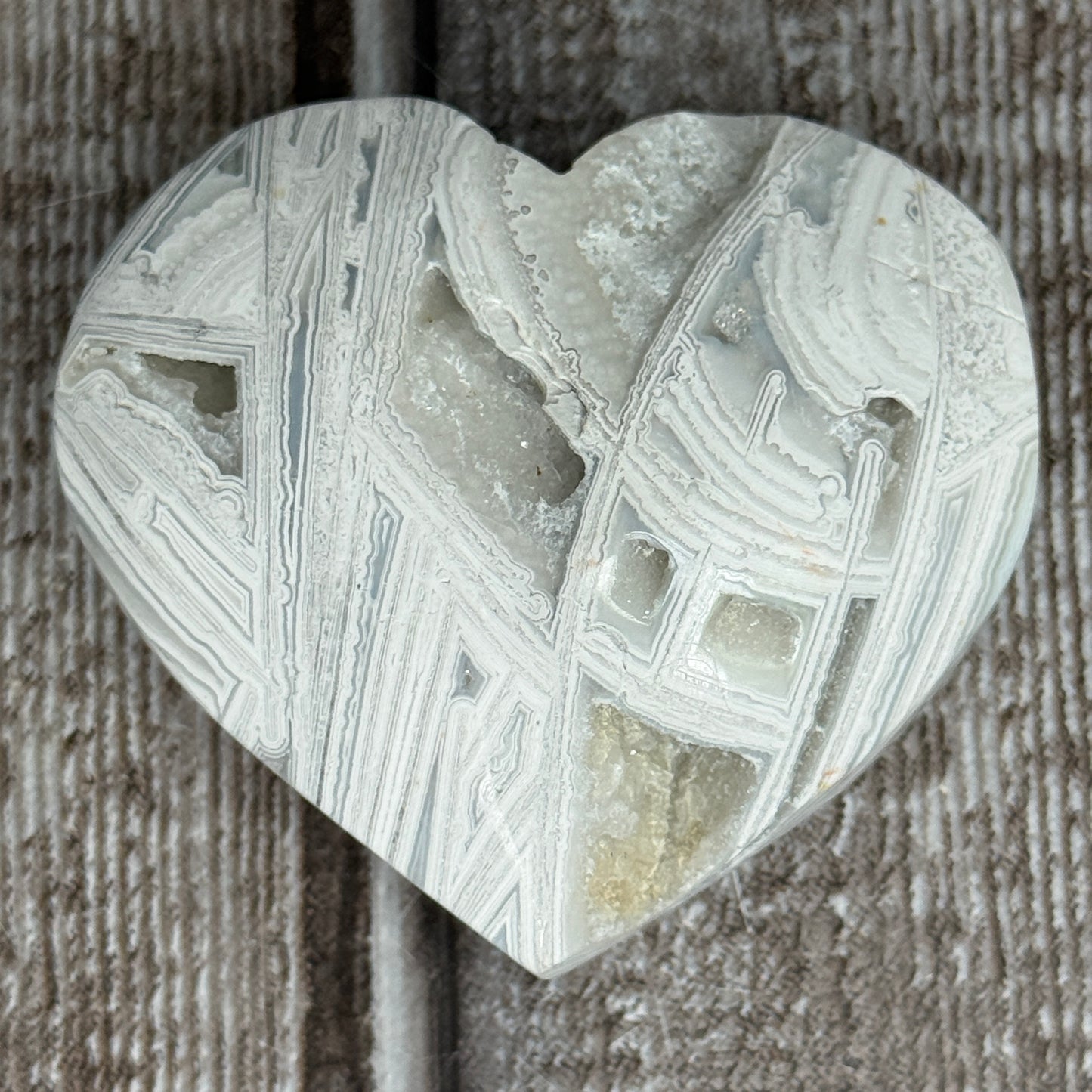 Mexican Lace Agate Heart