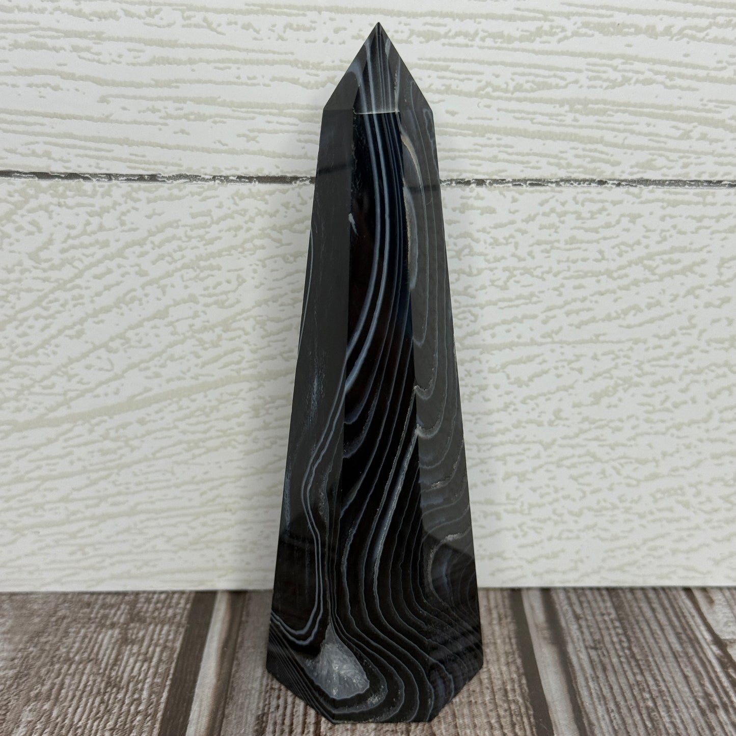 Black Banded Agate Tower