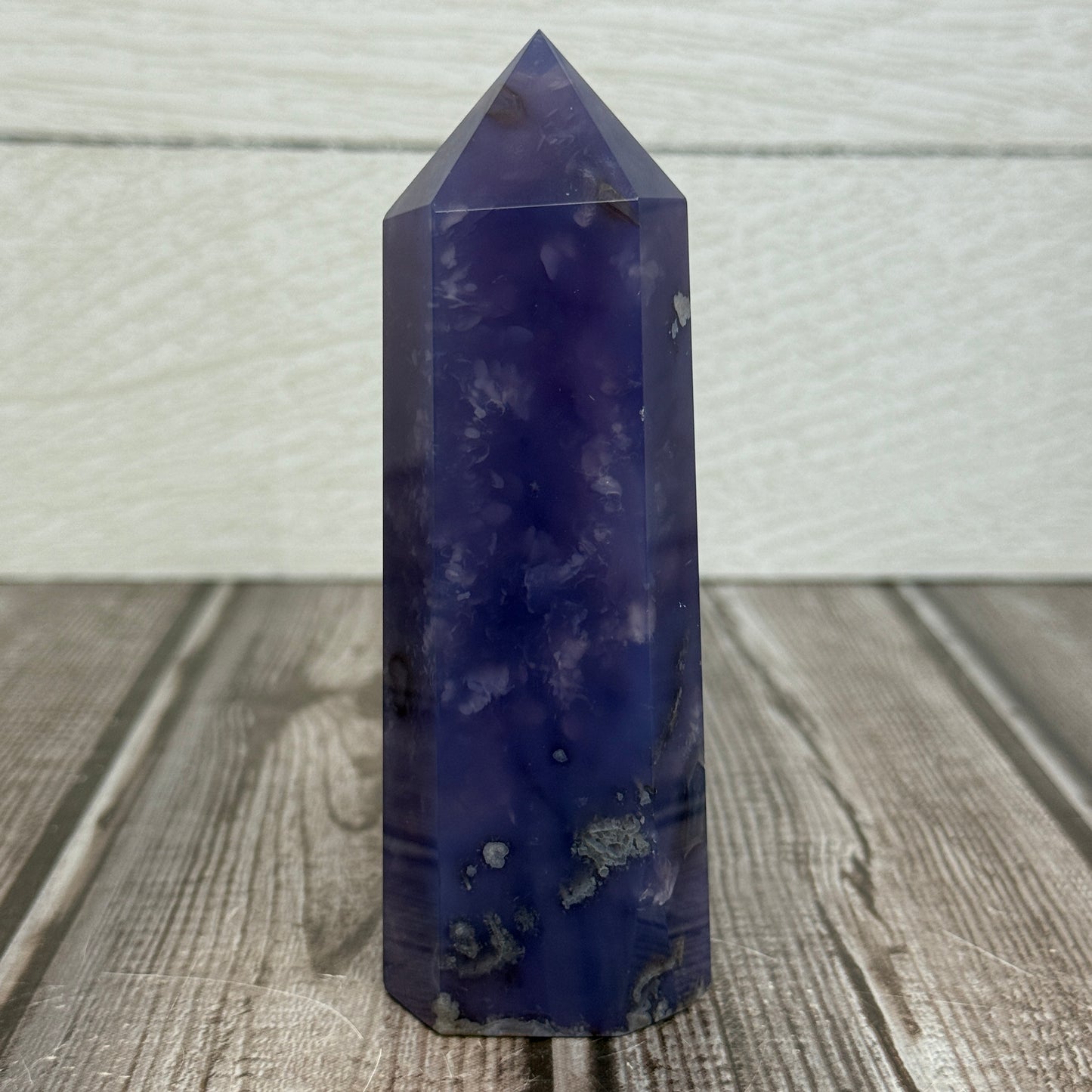 Blue Flower Agate Tower
