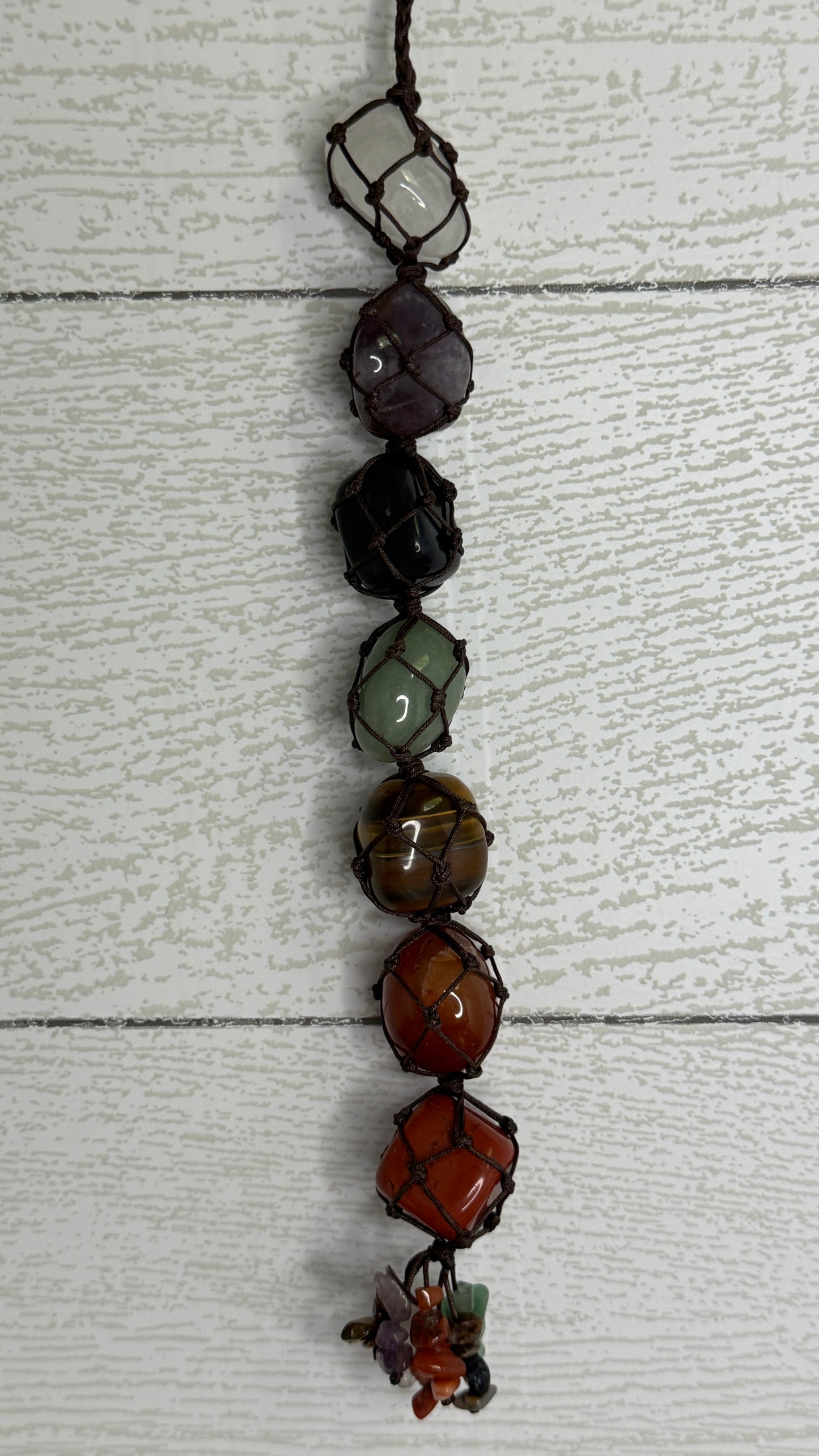 7 Chakra Tumbled Stone Hanger