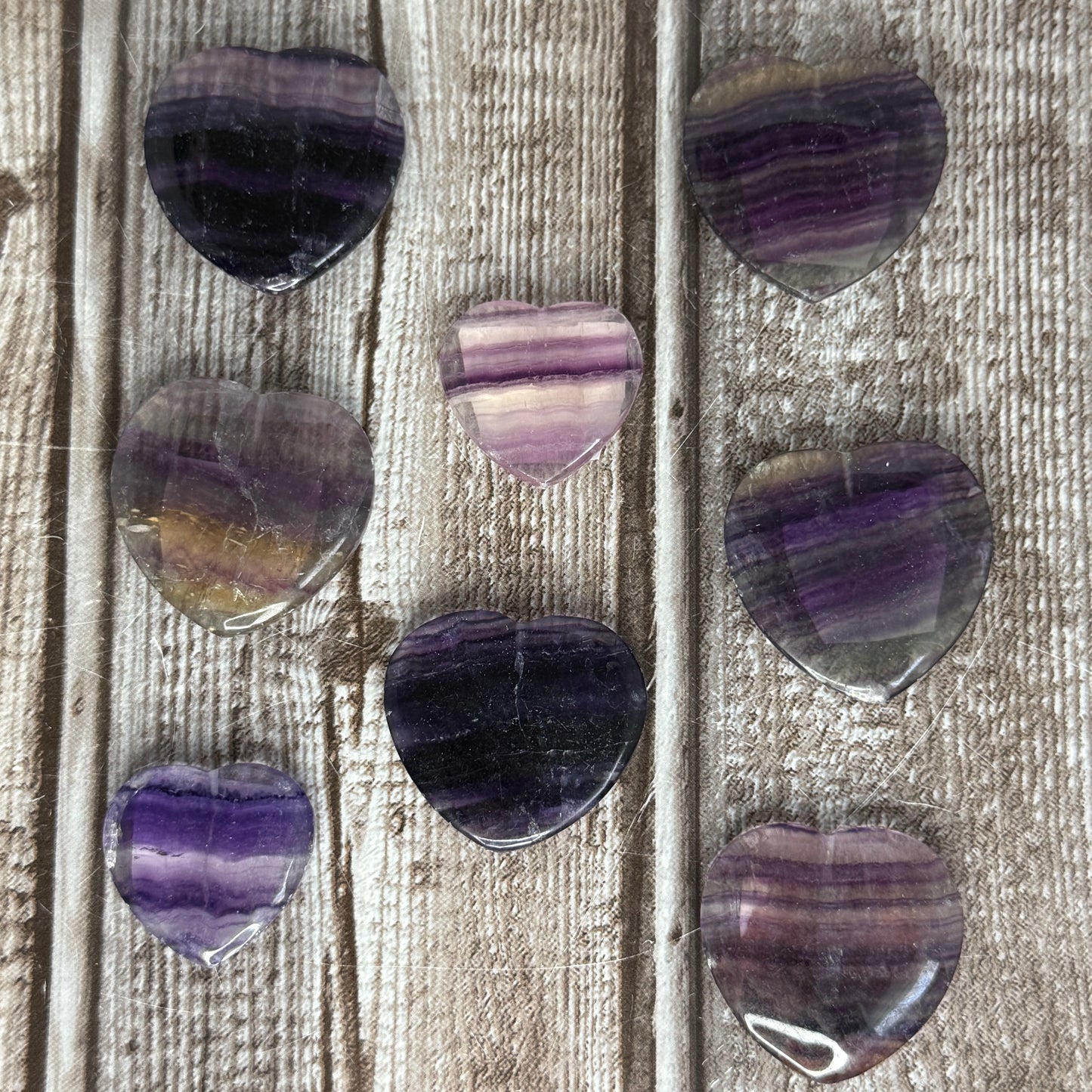 Rainbow Fluorite Heart