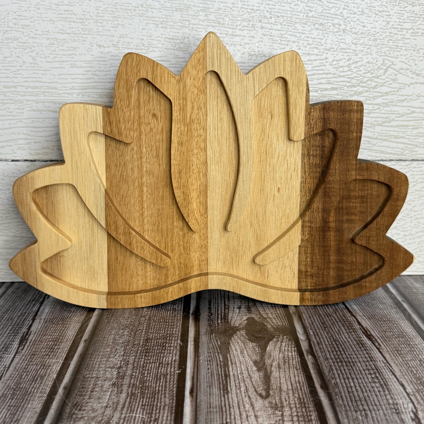 Wooden Lotus Tray