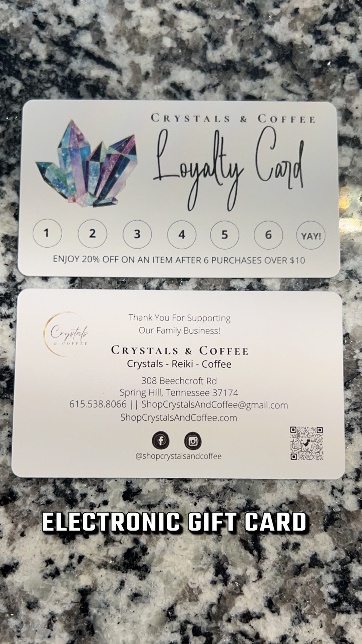 Crystals & Coffee Gift Card