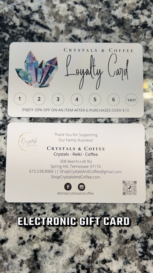 Crystals & Coffee Gift Card