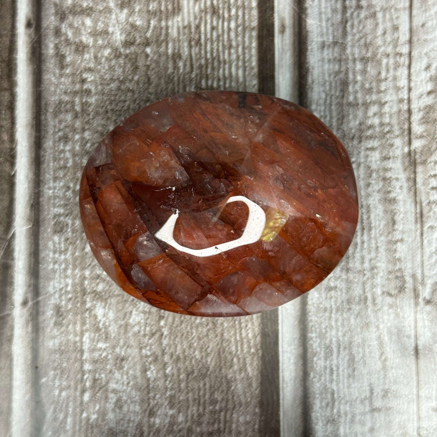 Fire Quartz Palm Stone