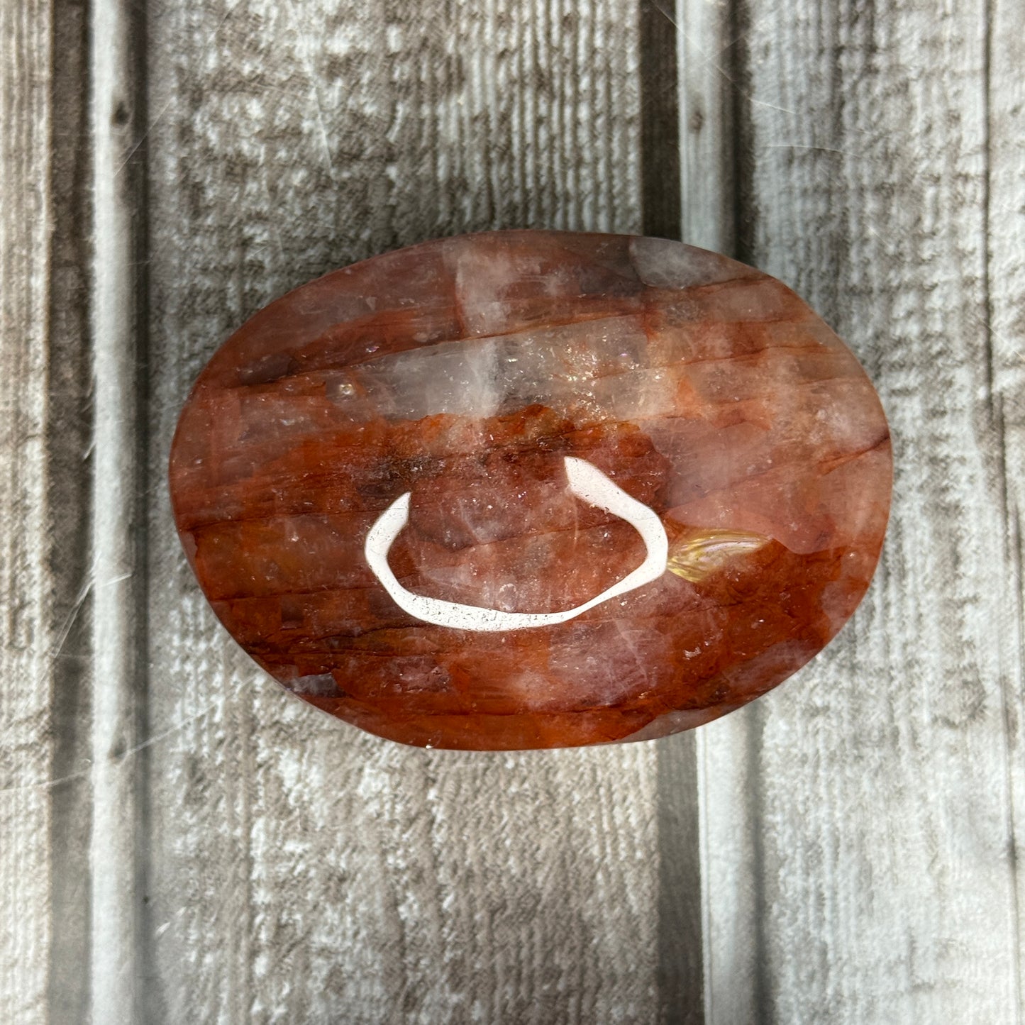 Fire Quartz Palm Stone
