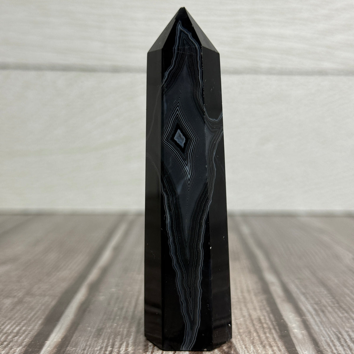 Black Banded Agate Tower