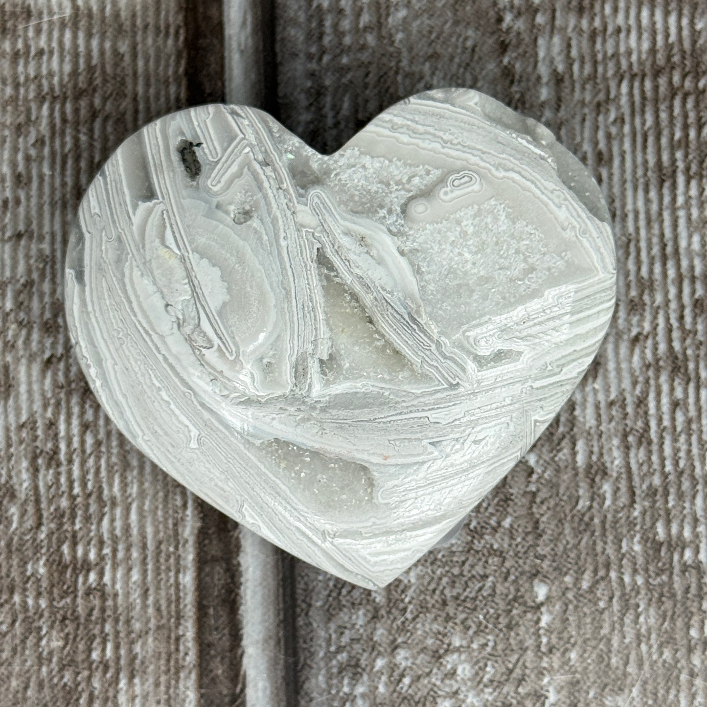 Mexican Lace Agate Heart