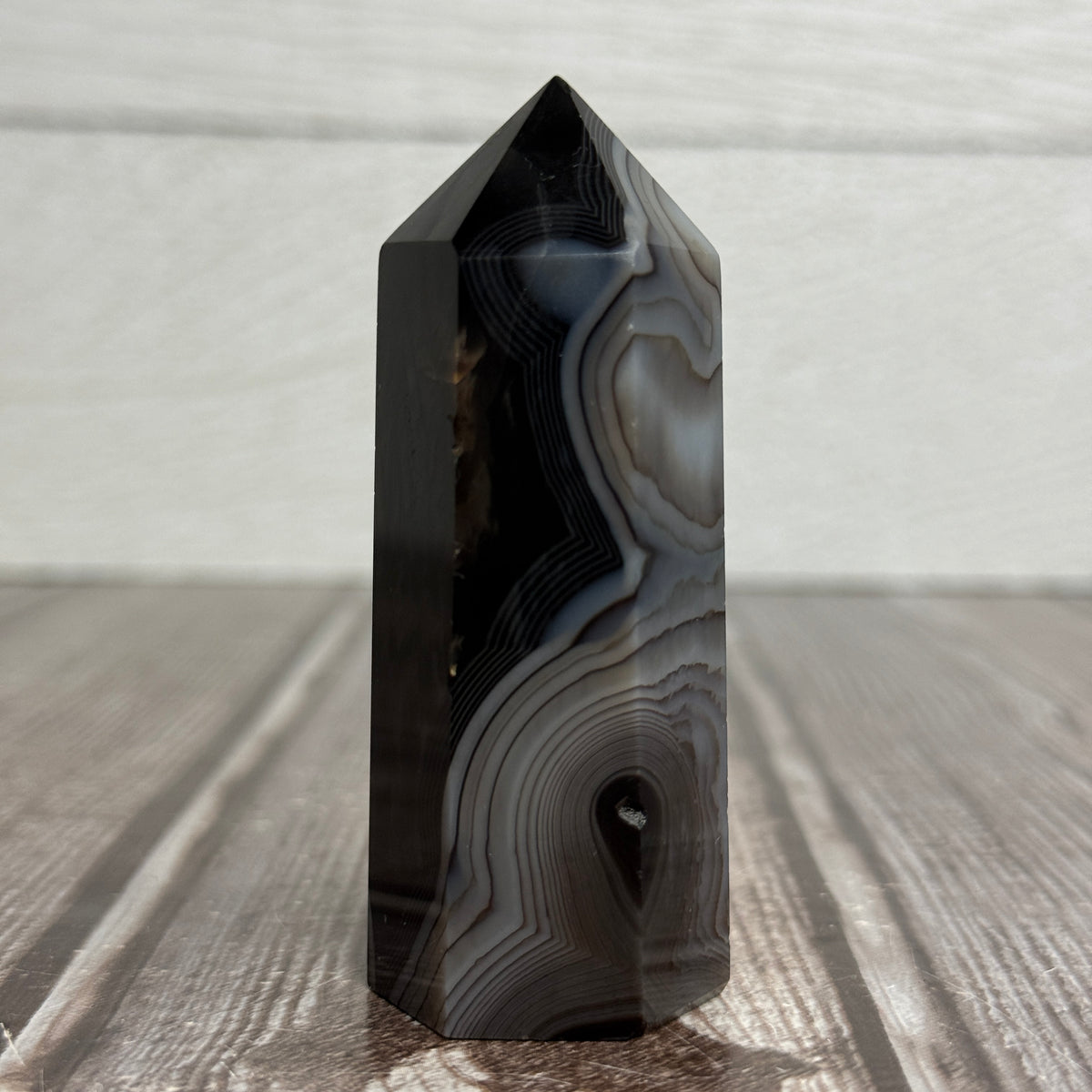 Black Banded Agate Tower