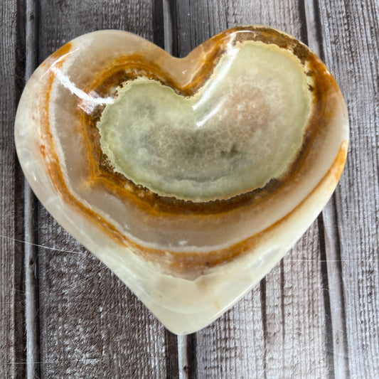 Banded Onyx Heart Bowl