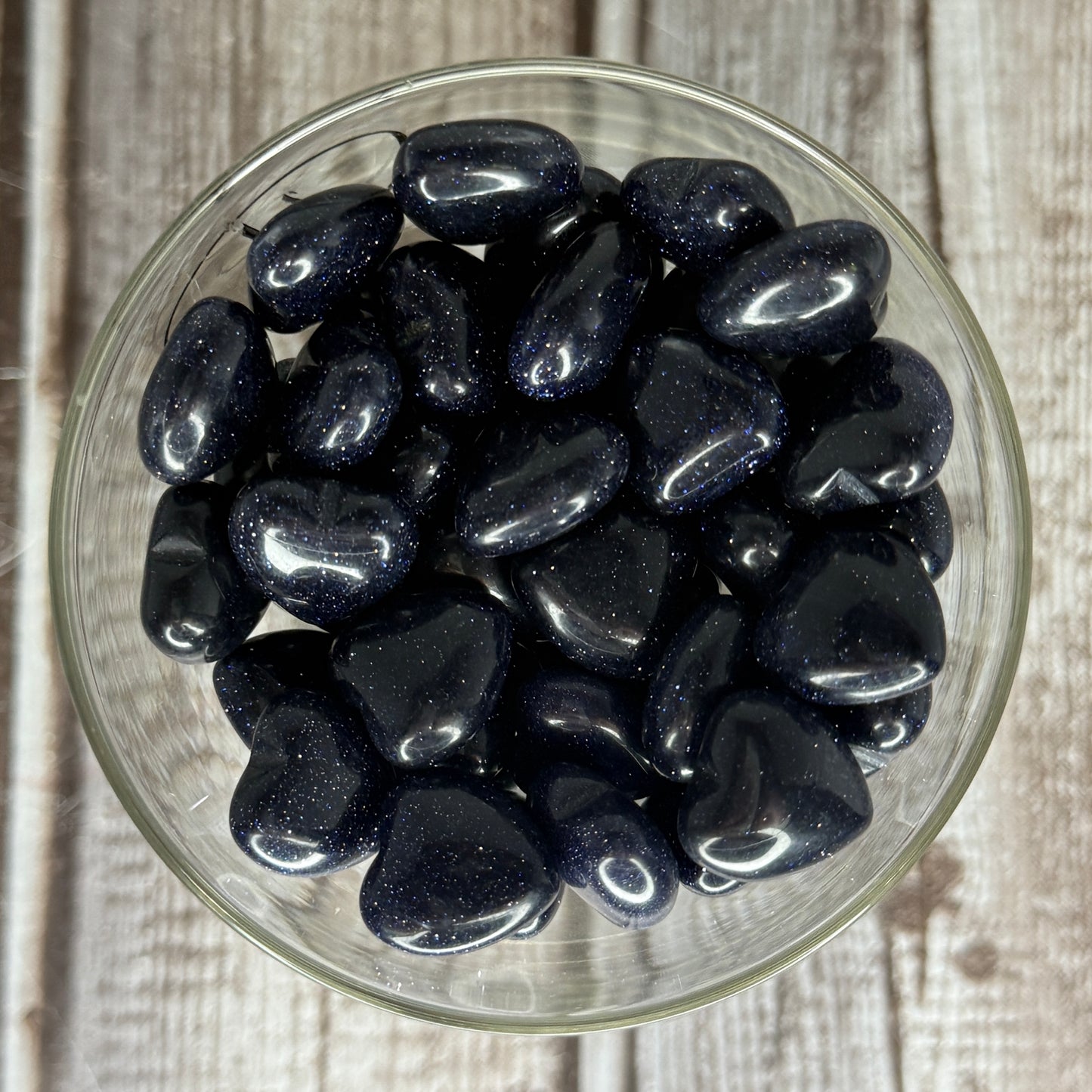 Blue Goldstone Heart