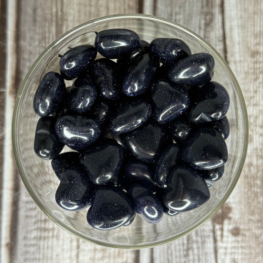 Blue Goldstone Heart