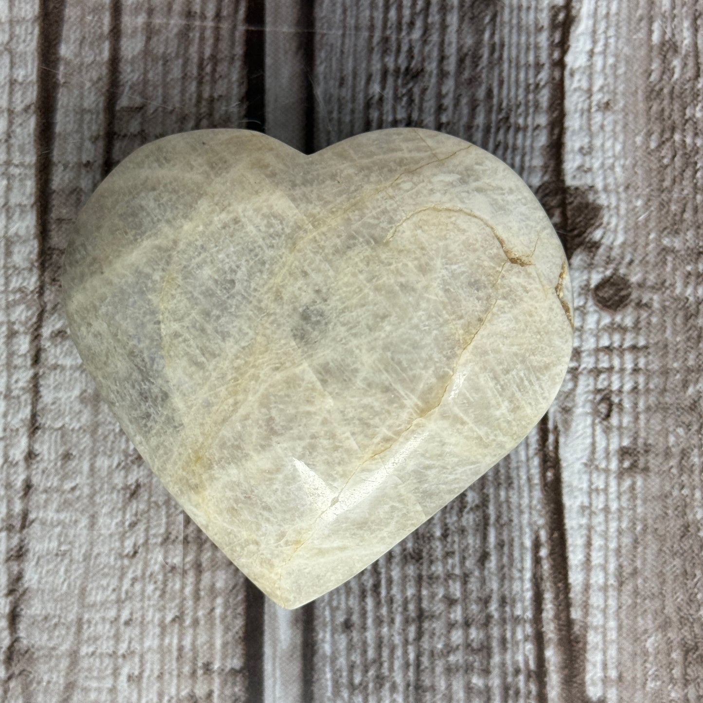Blue Moonstone Heart or Palmstone