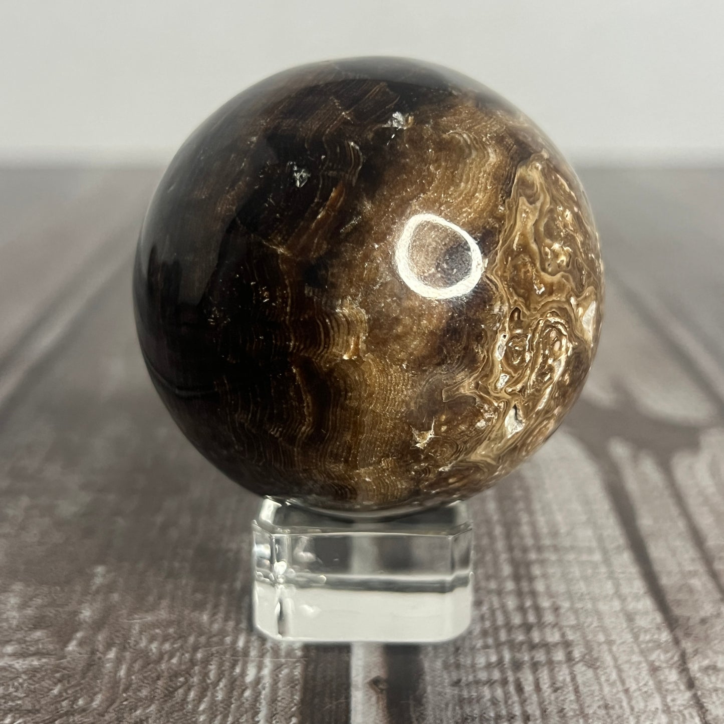Chocolate Calcite Sphere