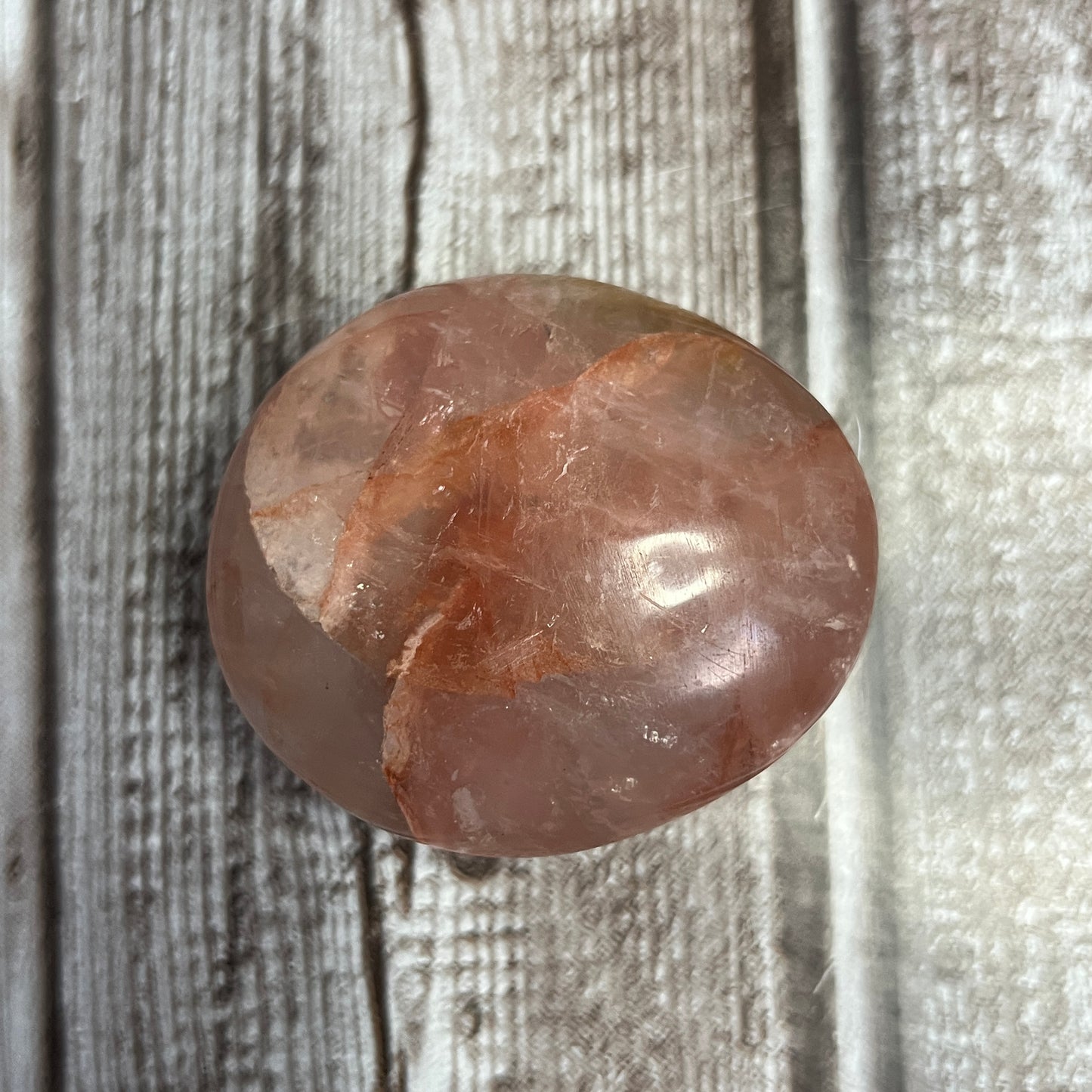 Fire Quartz Palm Stone