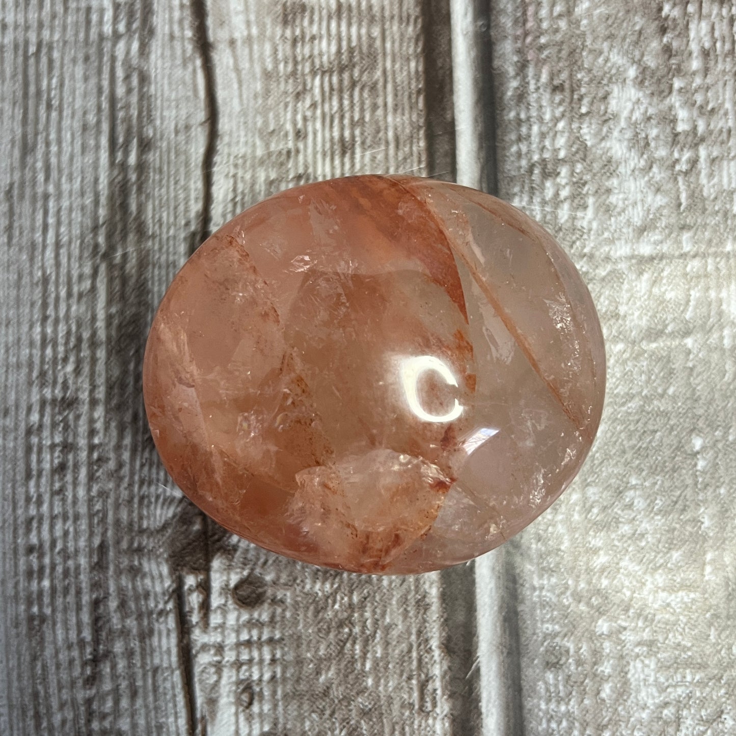Fire Quartz Palm Stone