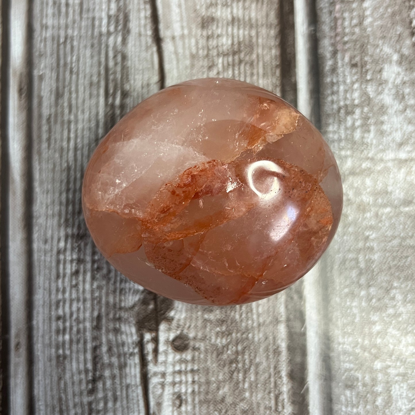 Fire Quartz Palm Stone