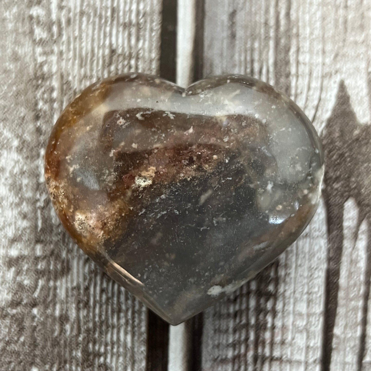 Flower Agate Heart