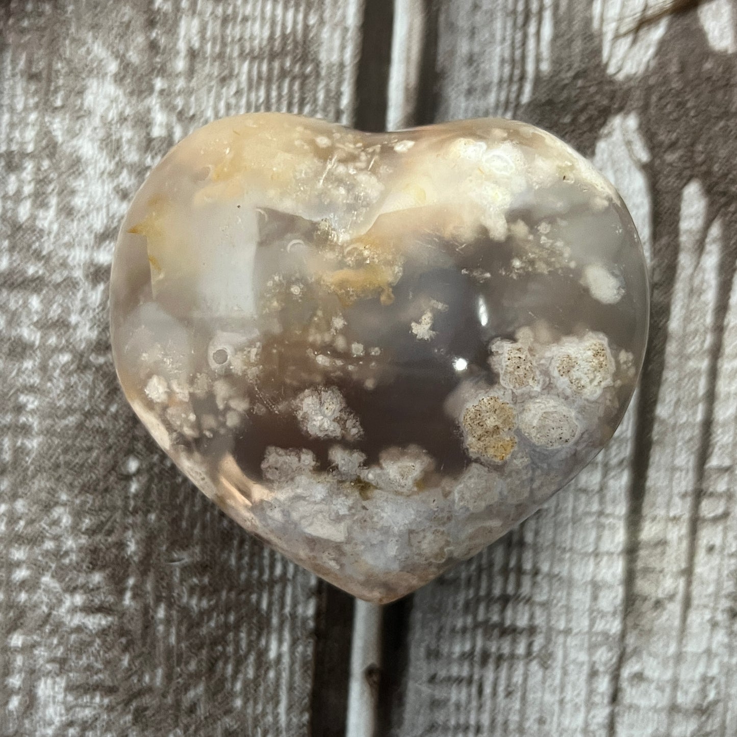 Flower Agate Heart
