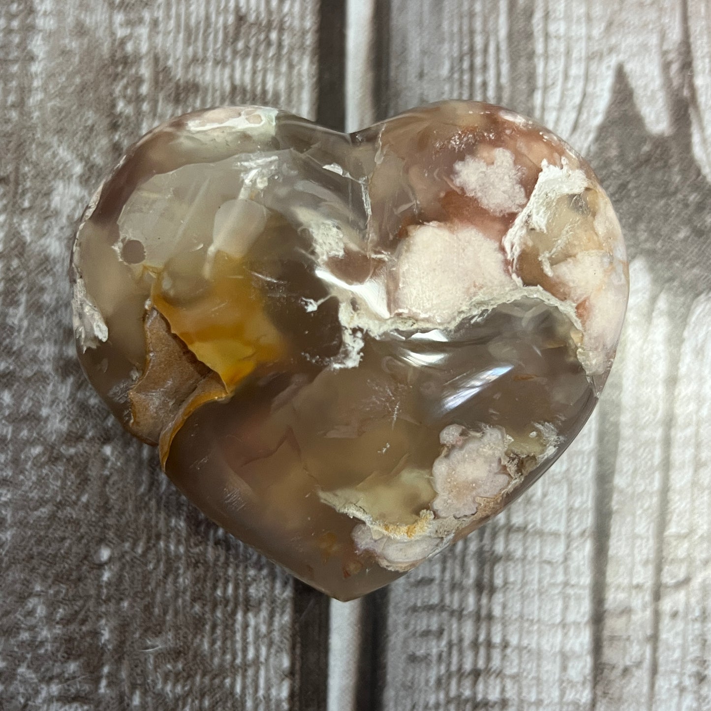Flower Agate Heart