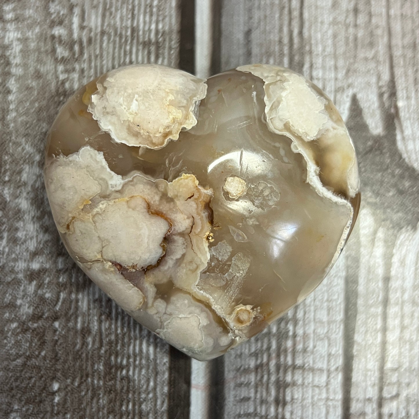 Flower Agate Heart