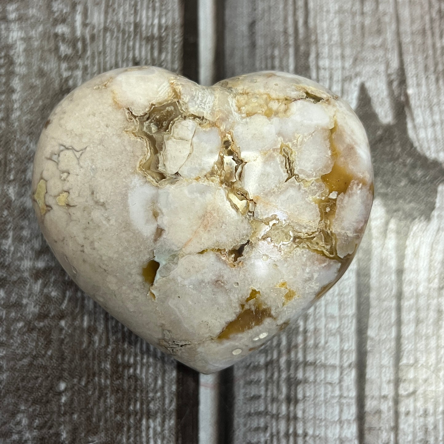 Flower Agate Heart
