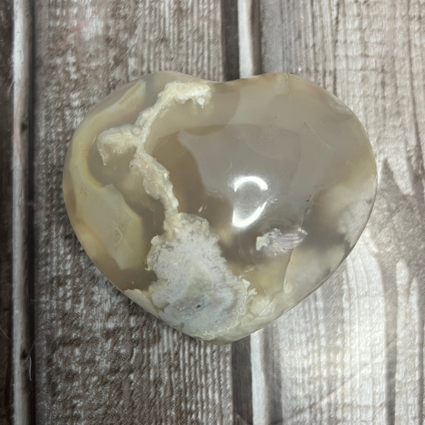 Flower Agate Heart