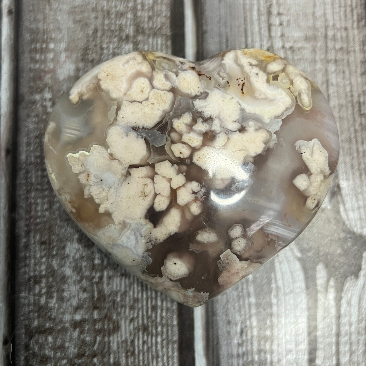 Flower Agate Heart