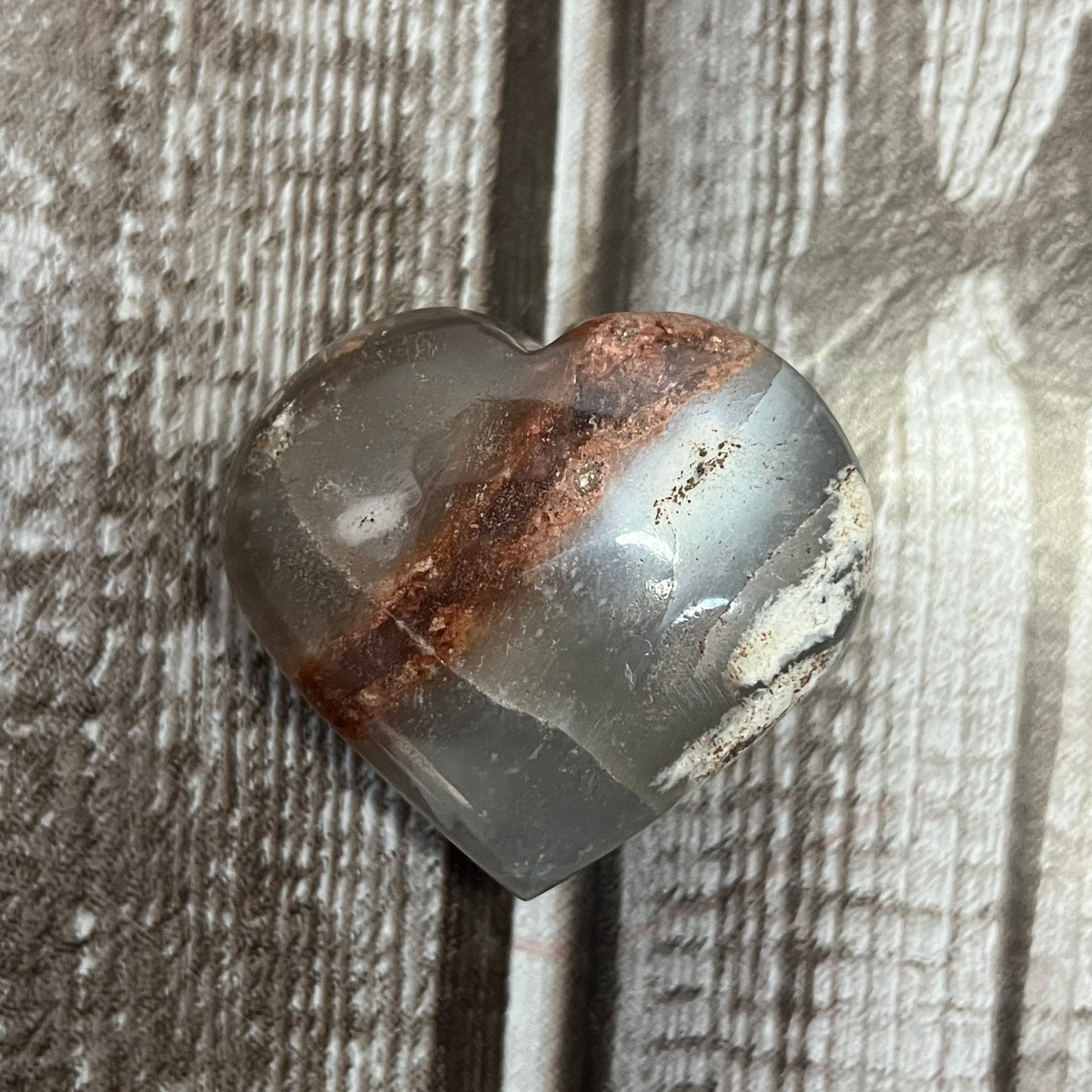 Flower Agate Heart