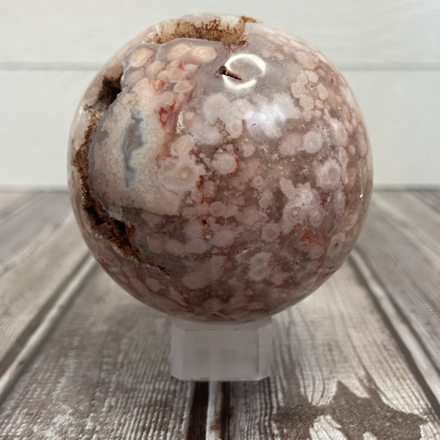 Flower Agate Large Sphere