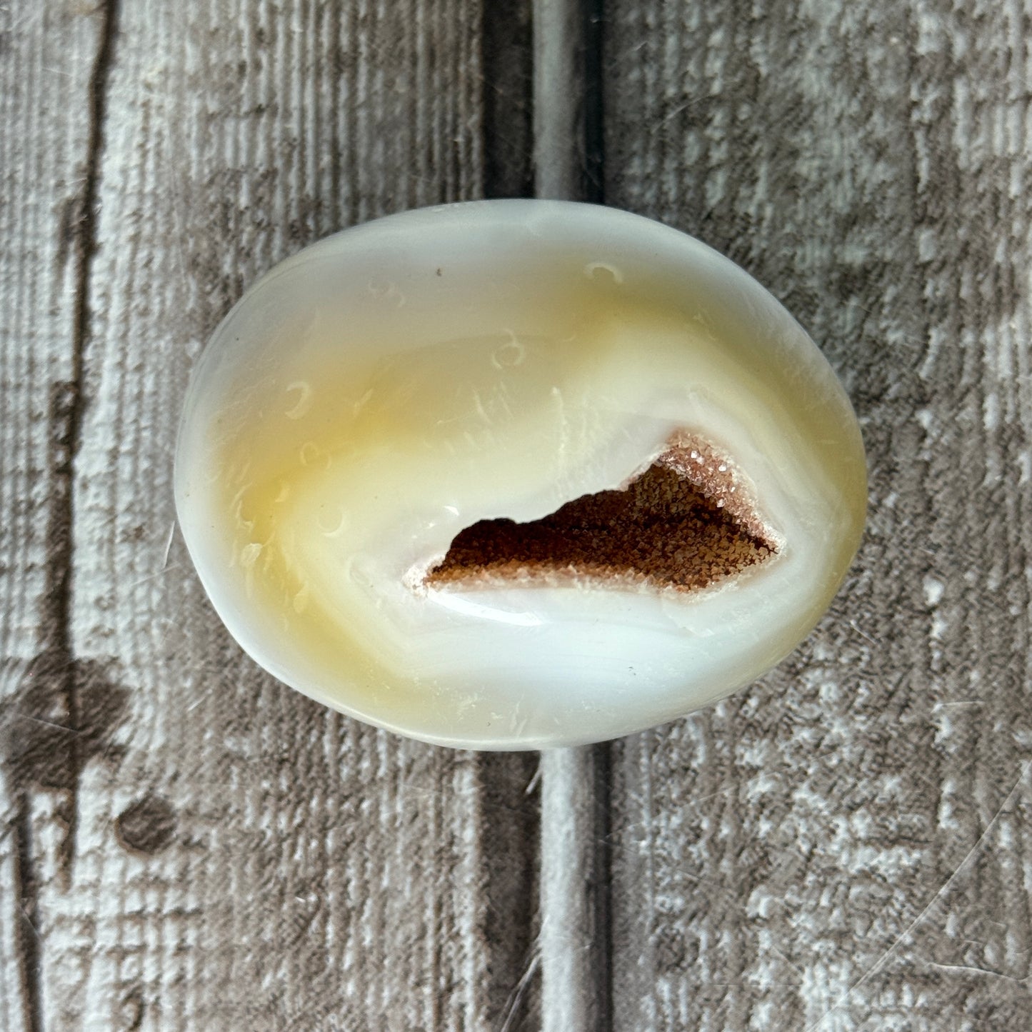 Orca Agate Palm Stone
