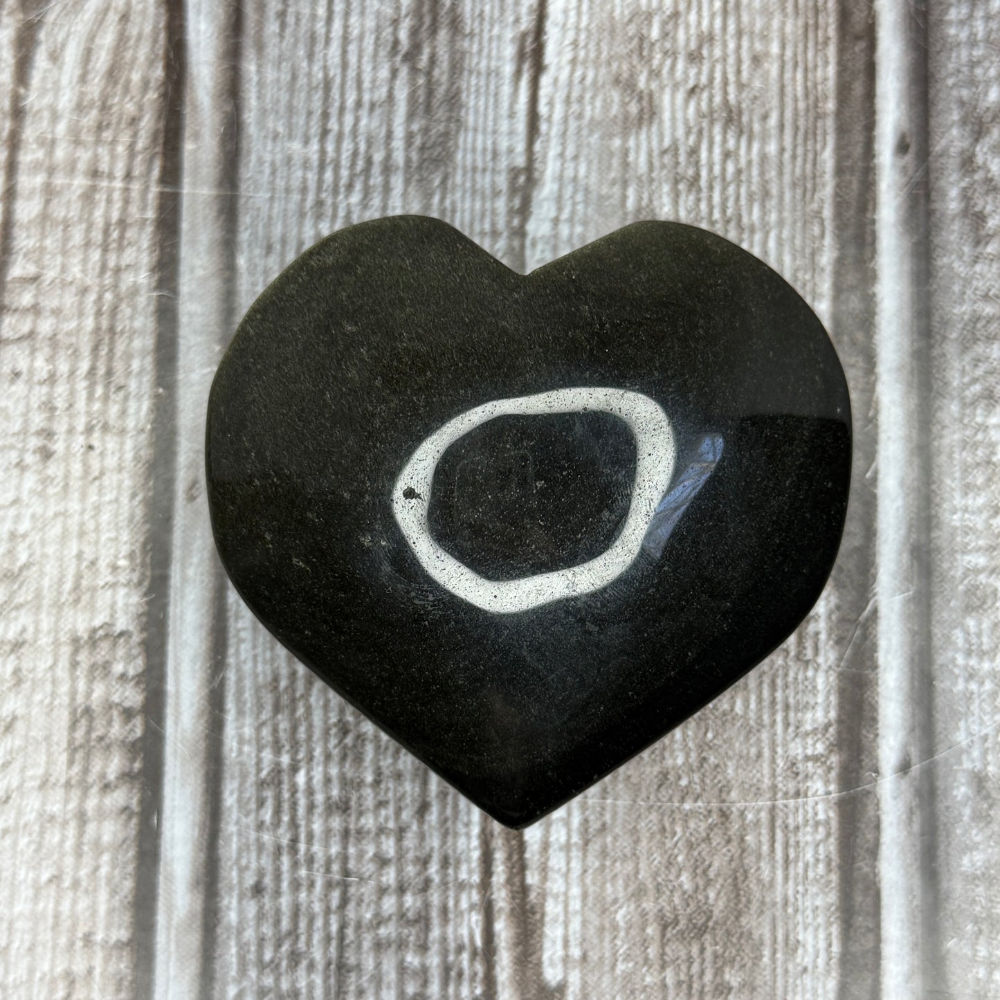 Gold Sheen Obsidian Heart