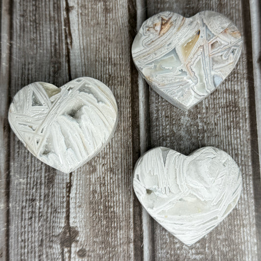 Mexican Lace Agate Heart