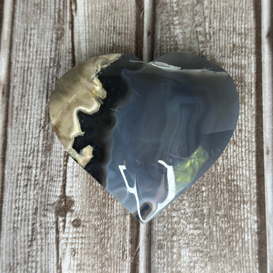 Volcano Agate Heart