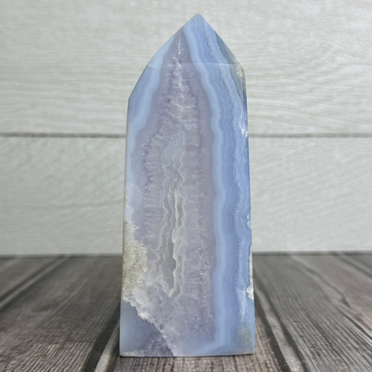 Blue Lace Agate Tower