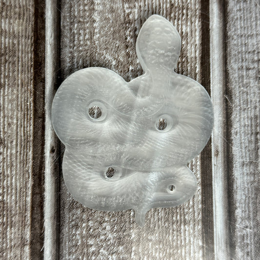 Selenite Snake Carving