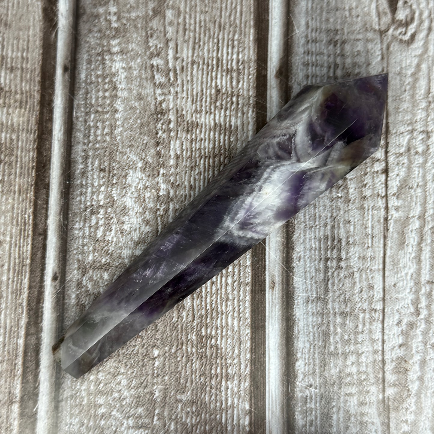 Chevron Amethyst Wand