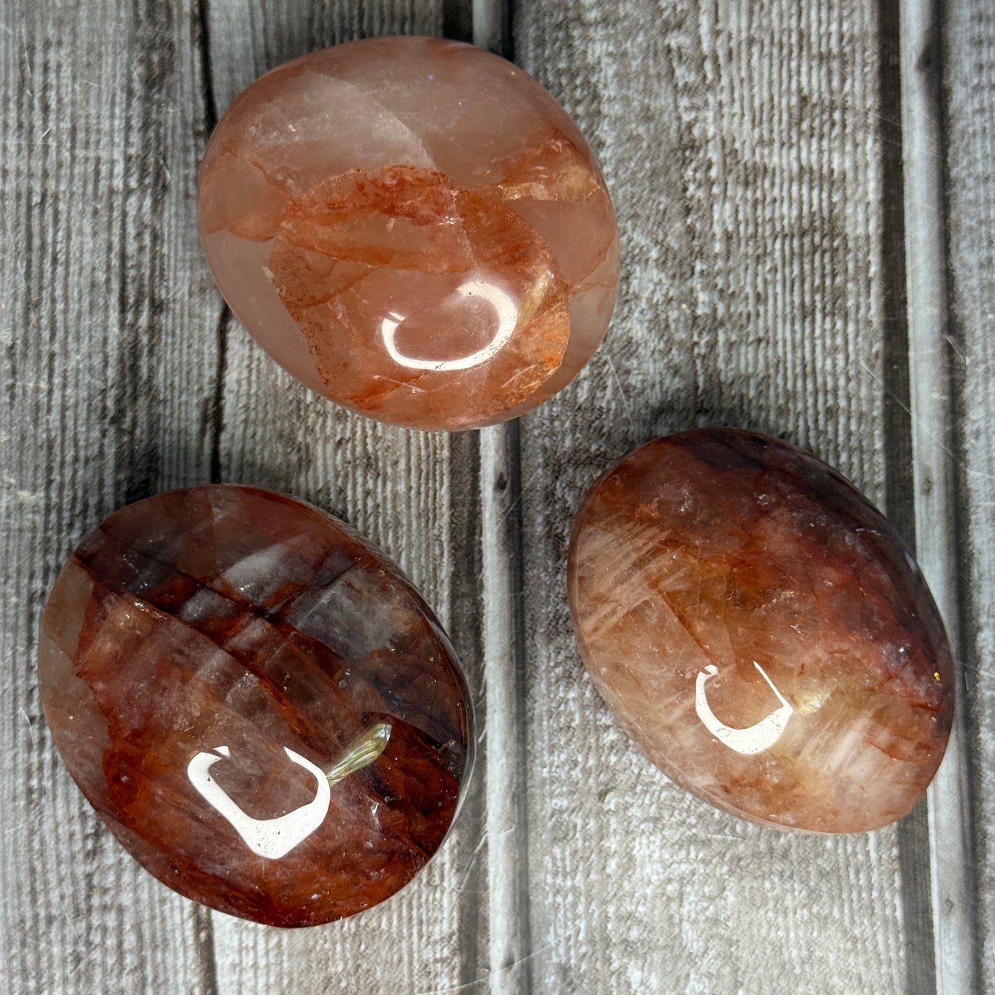 Fire Quartz Palm Stone