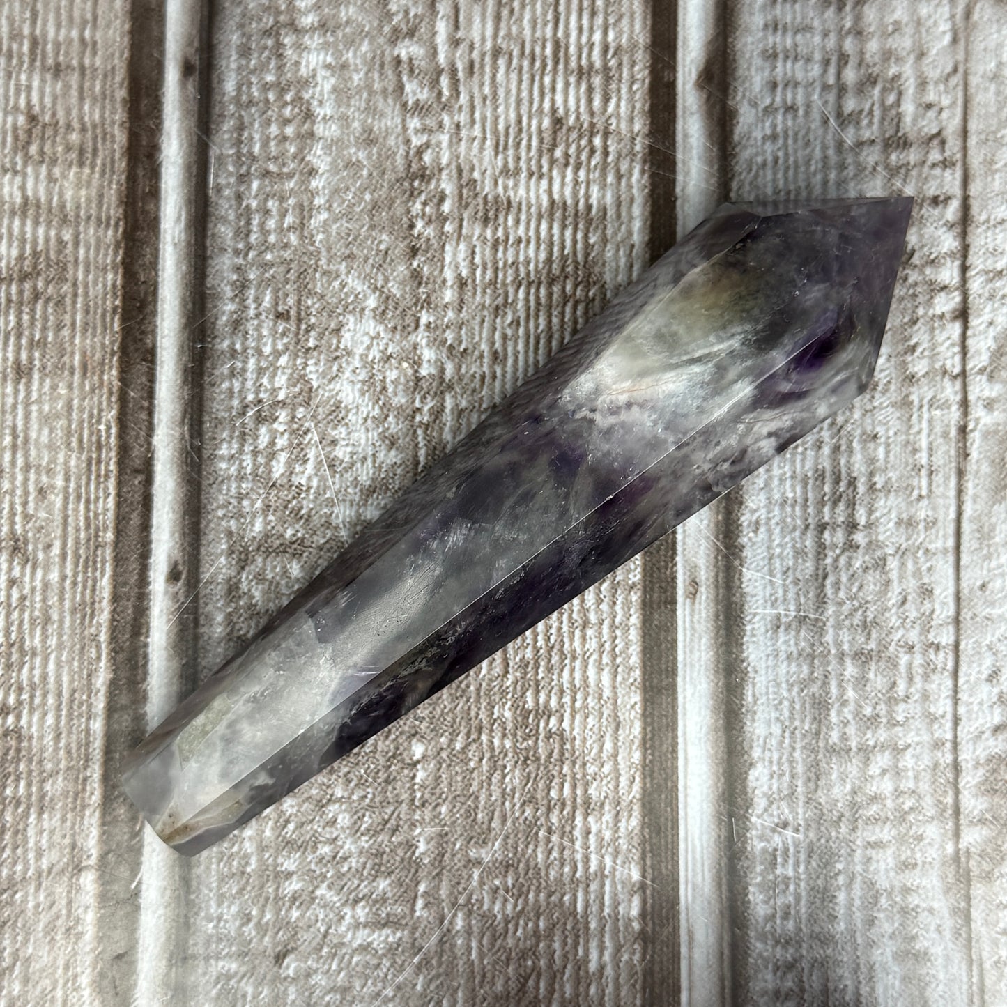 Chevron Amethyst Wand